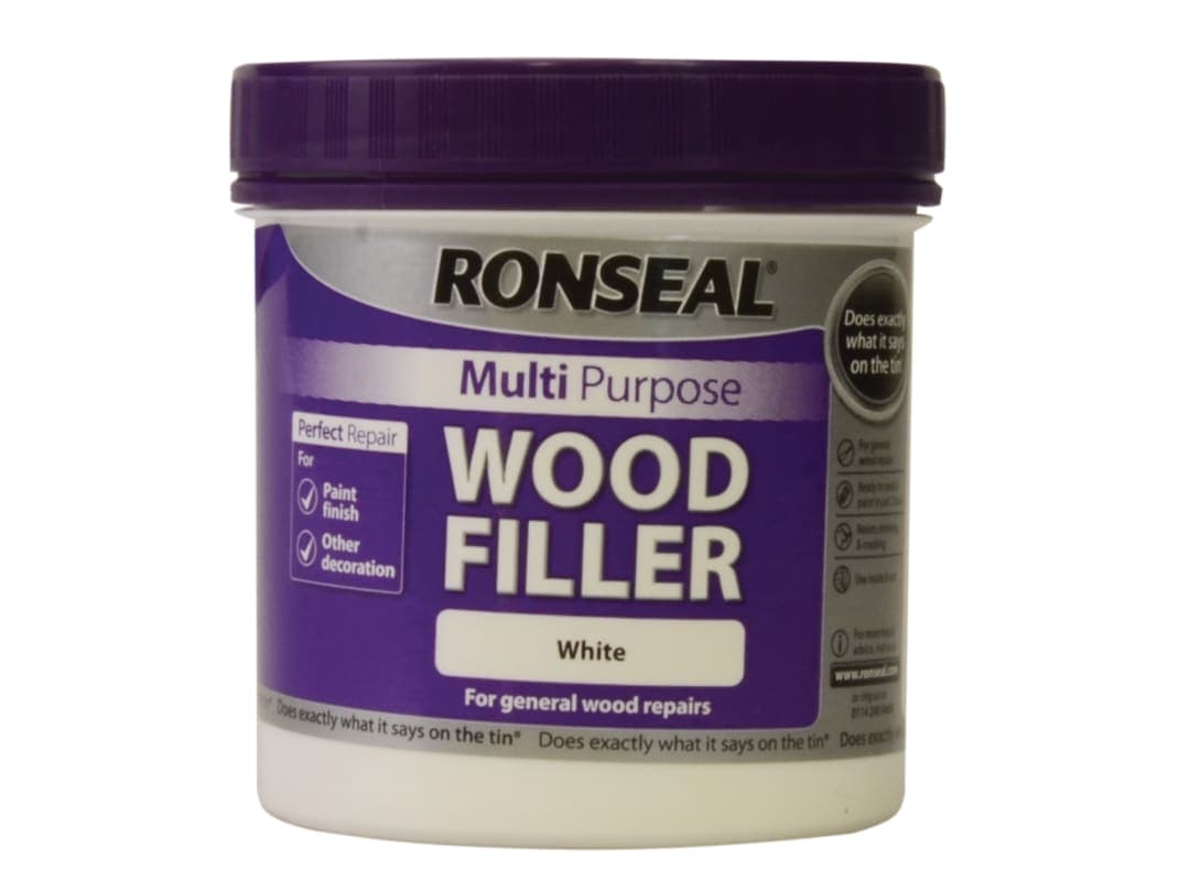 Ronseal Multipurpose Wood Filler Tub White 465g 34749