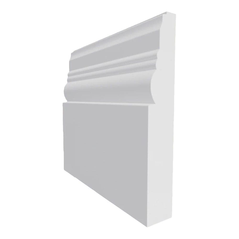 Antique MDF Skirting Board White Primed 4200mm x 220mm x 18mm