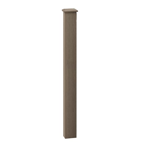 Composite Balustrade Frame Mount Newel & Cap Kit - 1100mm Walnut