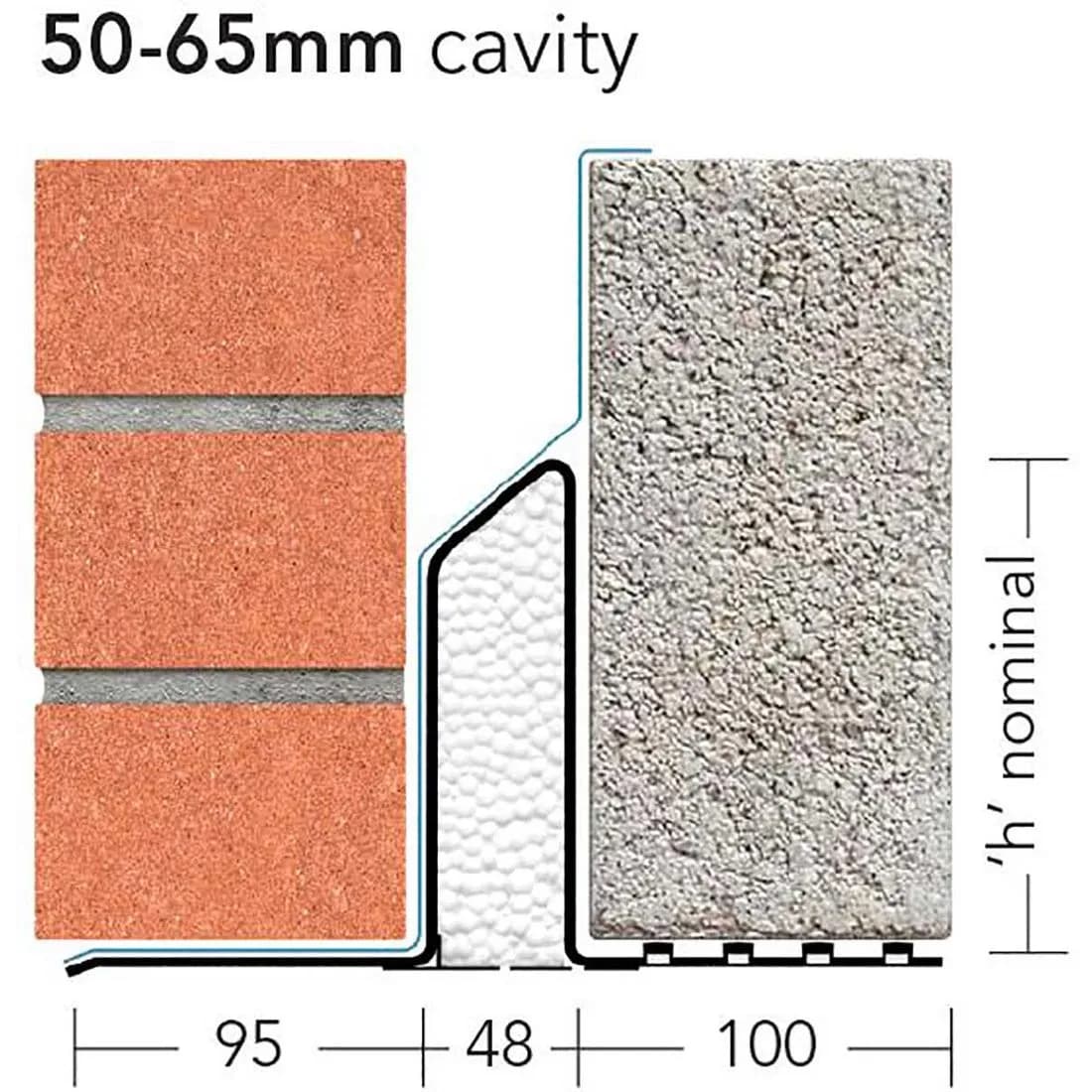 Ig Steel Lintel L1/S50 50-70Mm Cavity 2400Mm