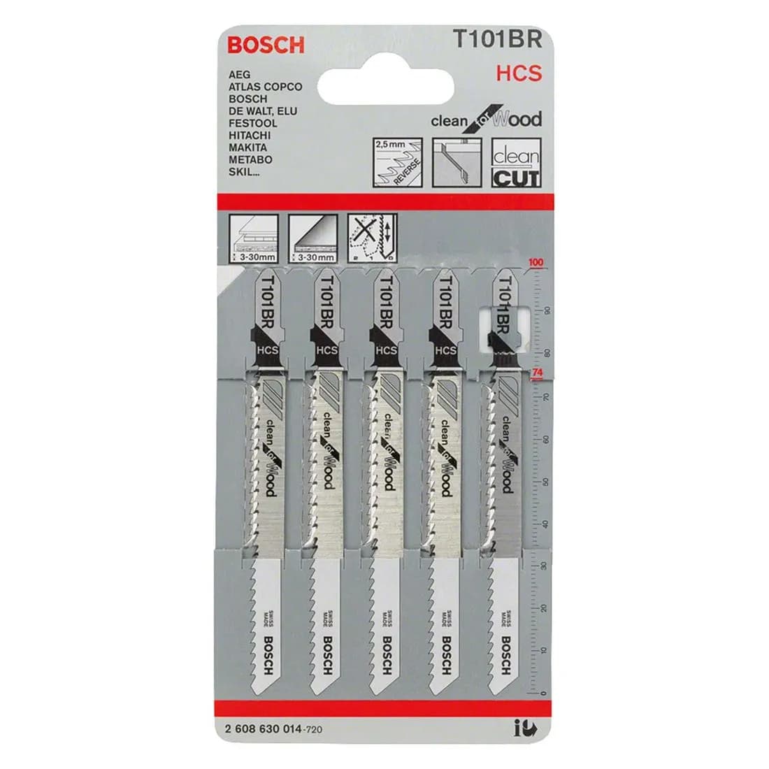 Blades Jigsaw For Wood T101Br 5Pk Bosch