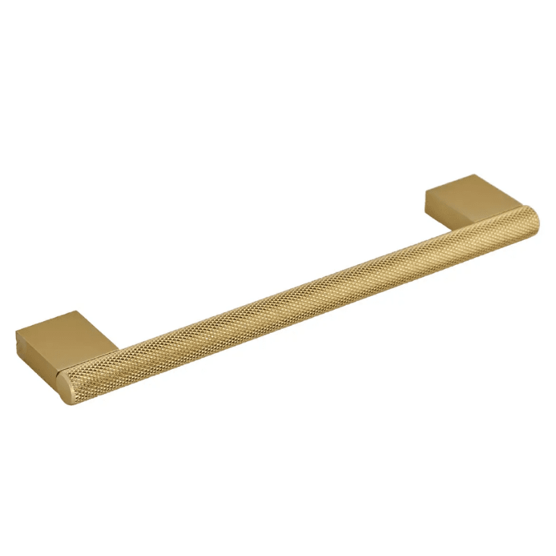 Kensington Knurled Cabinet/Drawer Handle - Brushed Brass (Gold) - 160mm - Elite Knobs & Handles