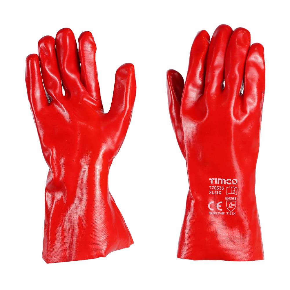 Timco 770333 Pvc Gauntlets - Pvc Coated Cotton Interlock X Large