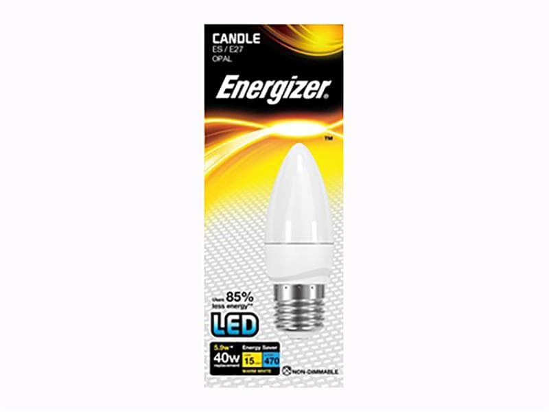 Energizer® S8880 Candle Led 470Lumens Warm White Opal E27 Boxed