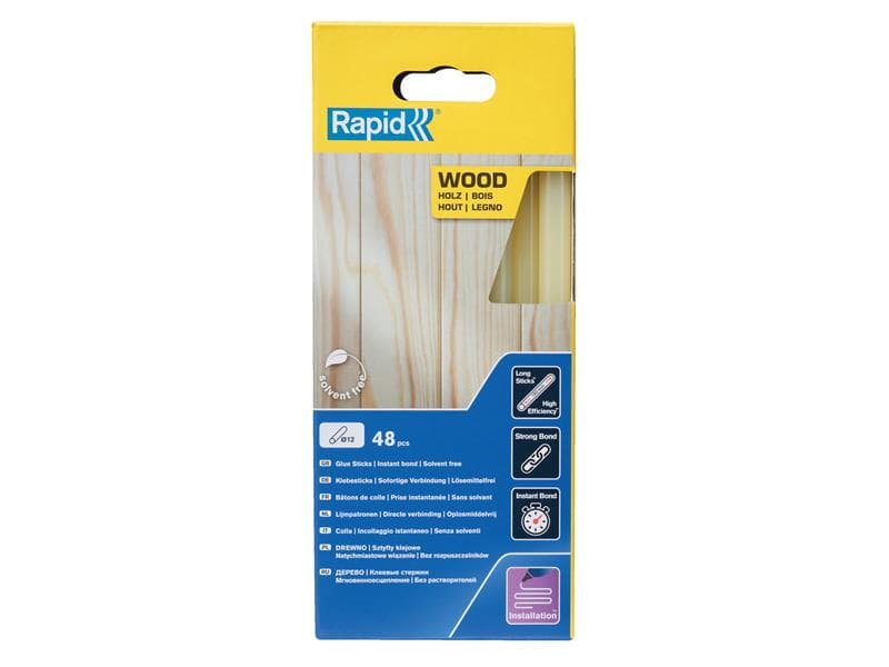 Rapid 5001421 Wood Glue Sticks 12 X 190Mm (Pack 48)