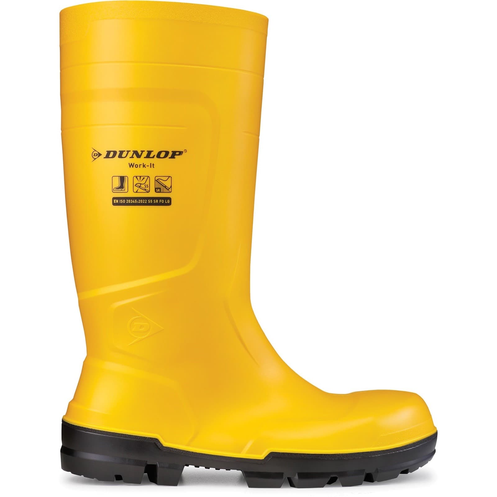 Footsure Western Limited Dunlop Work-It Full Safety Wellington Size 8 39478-73636-04
