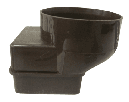 Brown 60mm Square Adapter for Gutter Mate