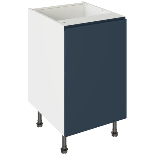 Flatpack 500 Base Kitchen Cabinet J-Pull Shaker Ultra Matt Indigo Blue