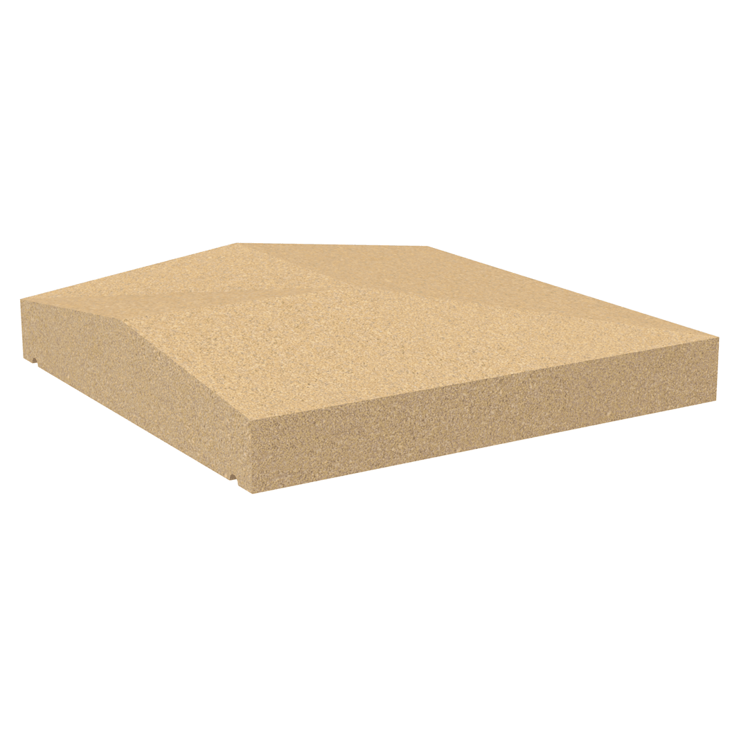 Forticrete Brown Coping TW400 Ur Bath Return, Size: 400x400x50mm