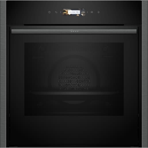 NEFF N70 Home Connect Built In Single Oven with Slide & Hide Handle Graphite Grey 60cm - B54CR31G0B