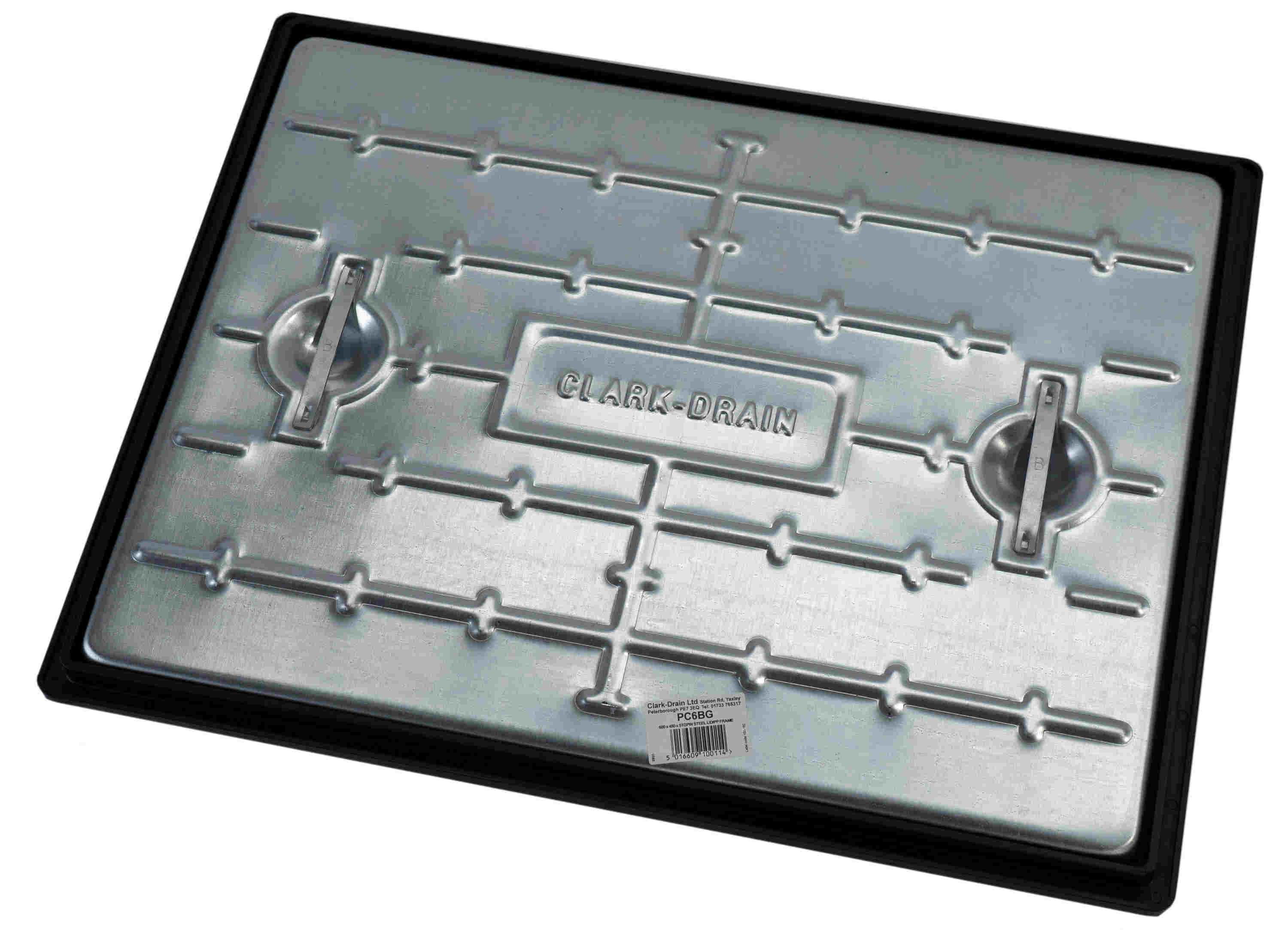 Clark-Drain Manhole Cover and Frame Galvanised Steel 450mm x 600mm 5 Tonne