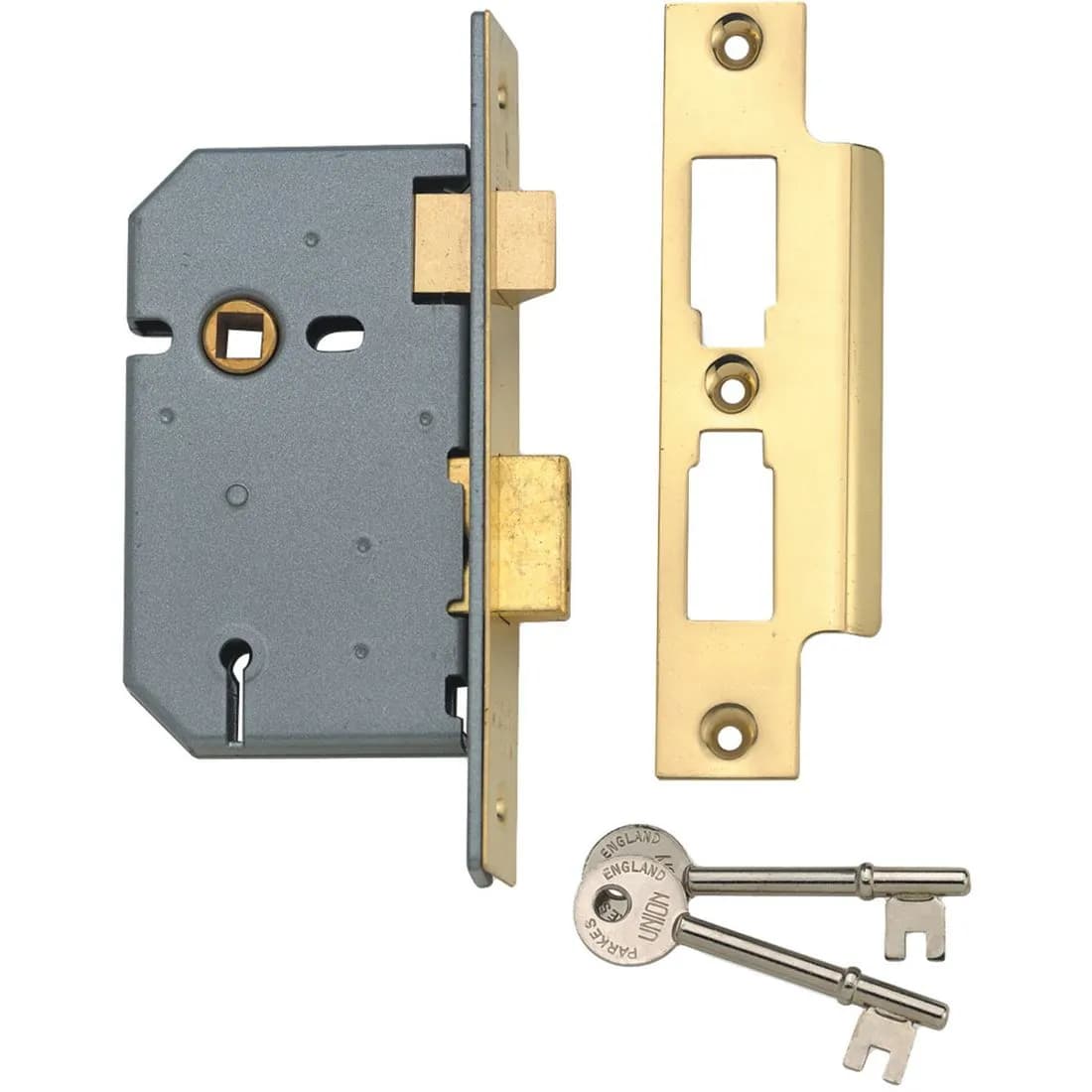 Union 3 Lever Mortice Sashlock Y2277 Brass 78Mm