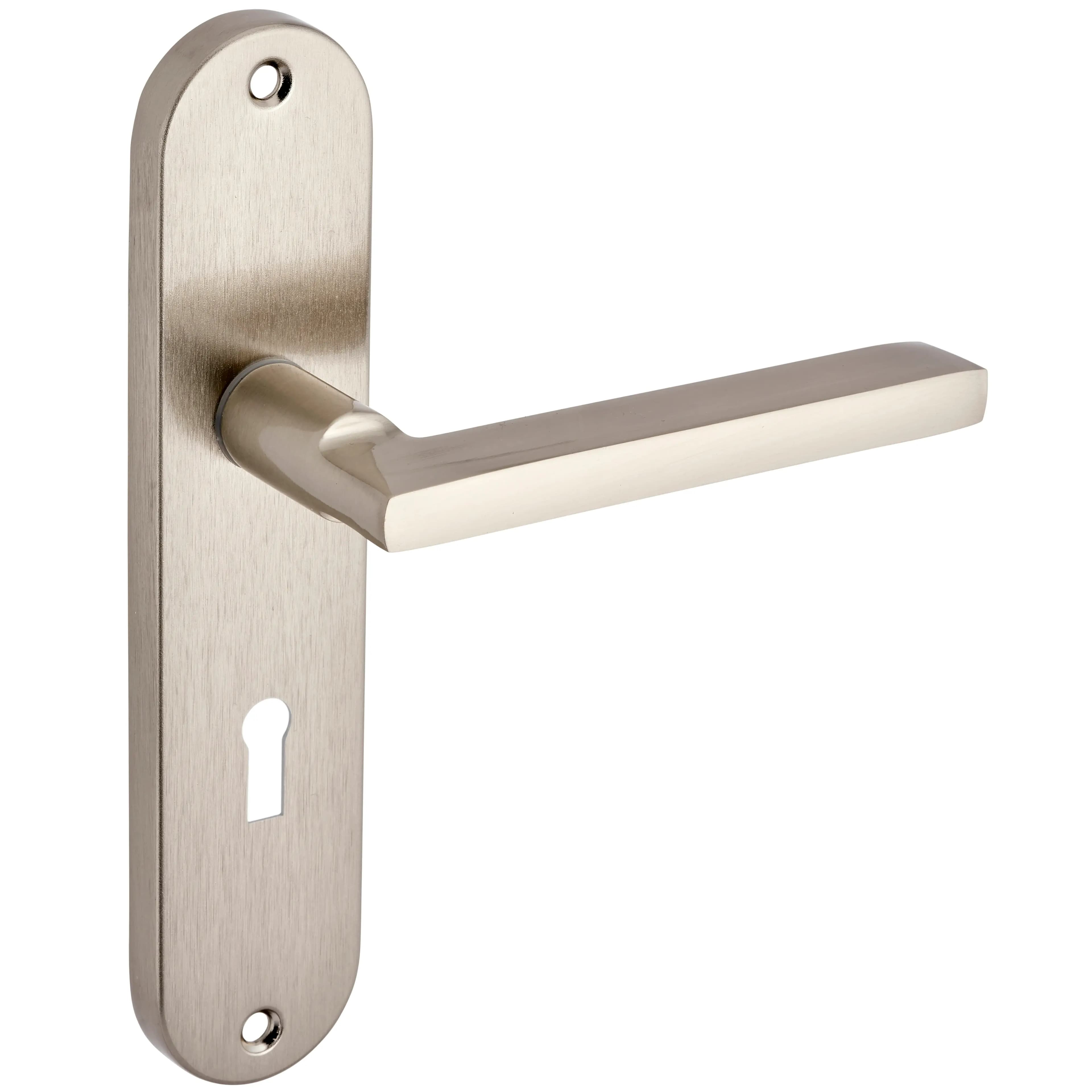 Esquire Lever Lock Door Handle - Brushed Nickel - FD30 / FD60 (Timber) - One Pair