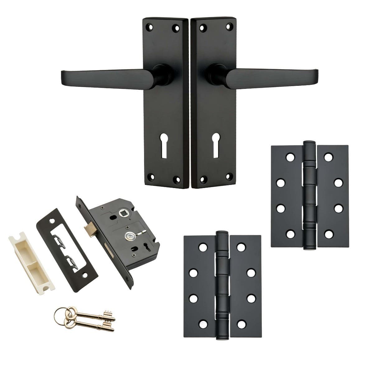 Victorian Straight Lever Sashlock Door Handle - Matte Black - Internal - Designer Levers