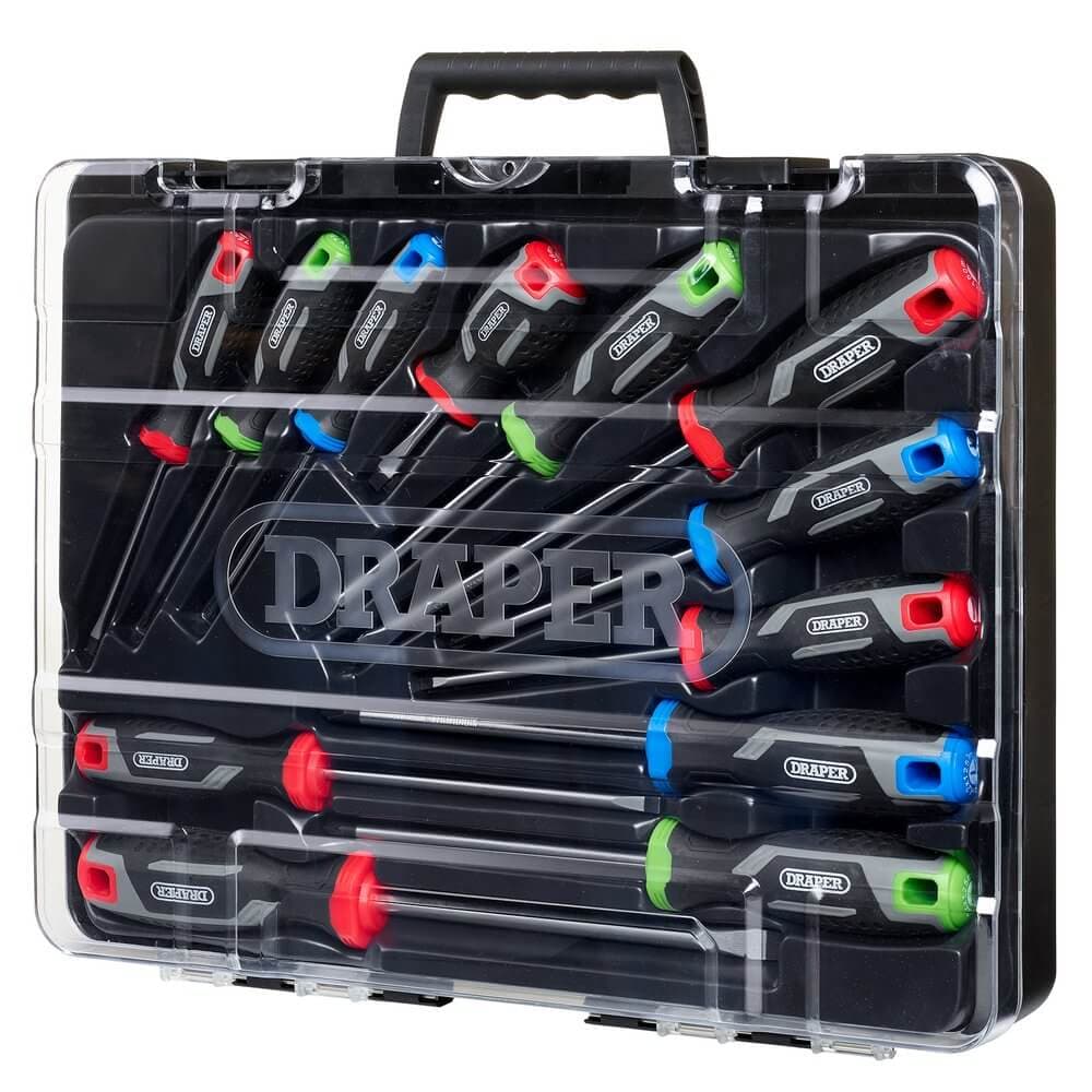 Draper Soft Grip Screwdriver Set (12 Piece) Pk 1 13436