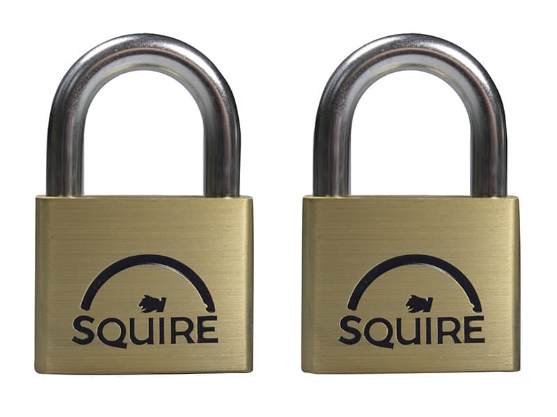 Squire LN5T 2 X LN5KA Ln5T Lion Brass Padlocks 5-Pin 50Mm Twin Pack