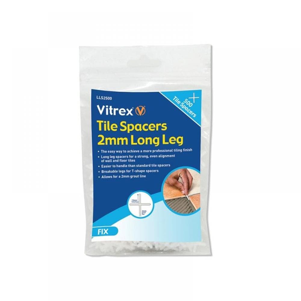 Vitrex LLS2500 Long Leg Spacer 2Mm (Pack 500)