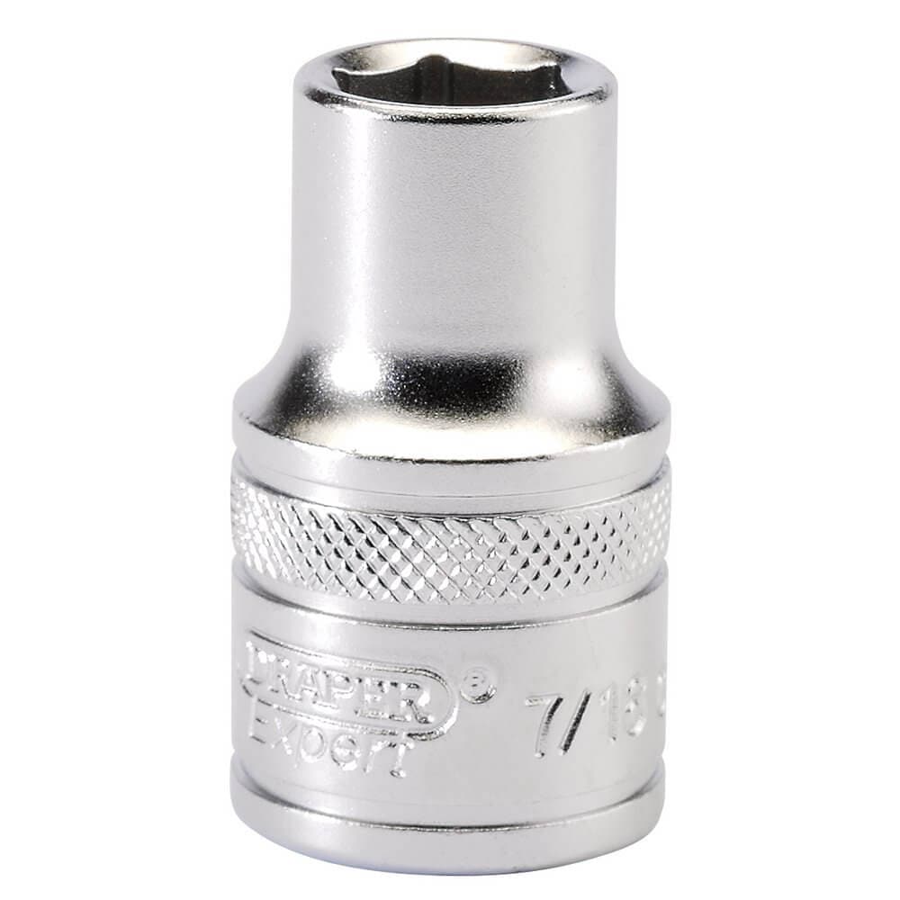 Draper Expert 16625 6 Point Imperial Socket 1/2in Sq. Dr. 7/16in each