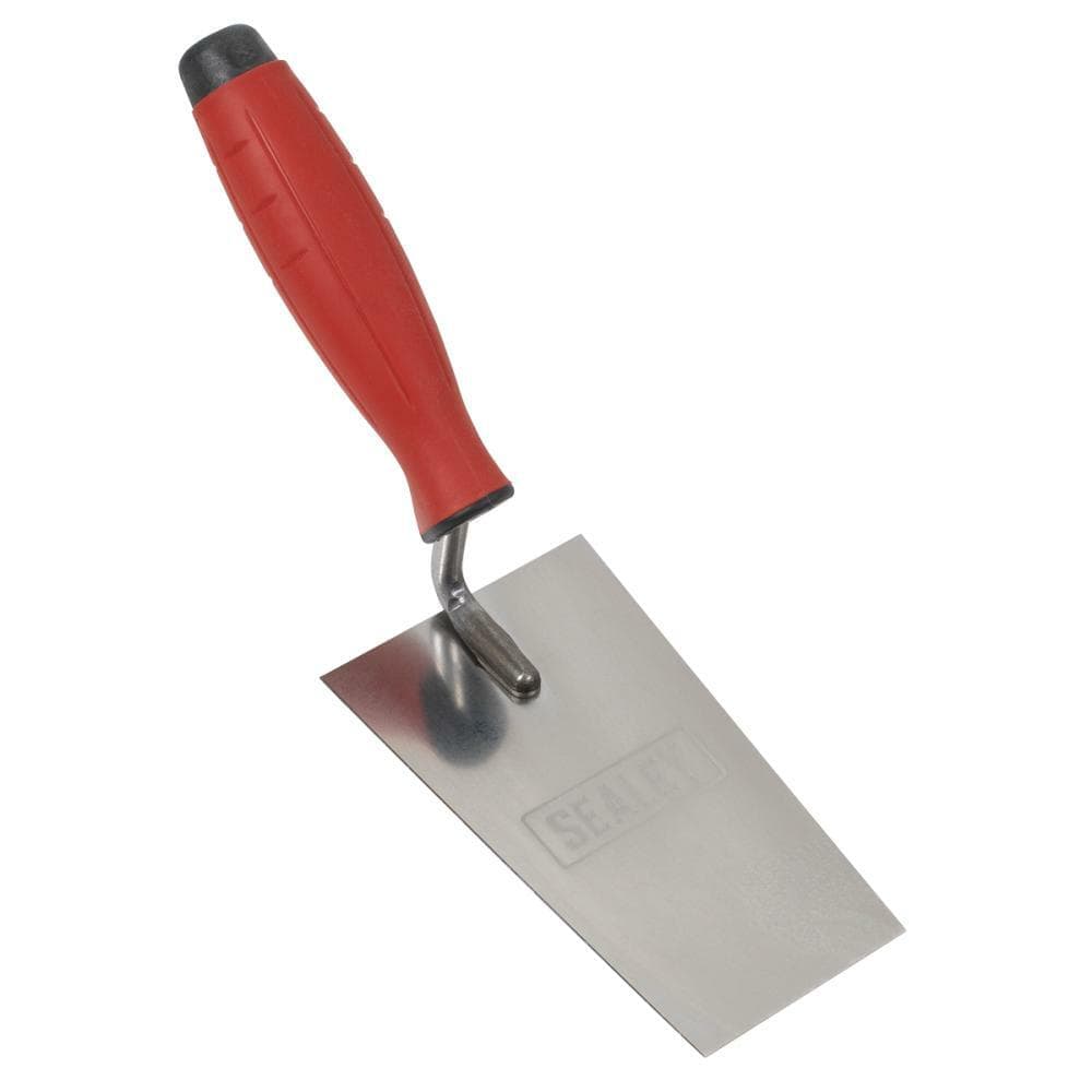 Sealey T1208 Stainless Steel Filler Trowel - Rubber Handle - 140Mm