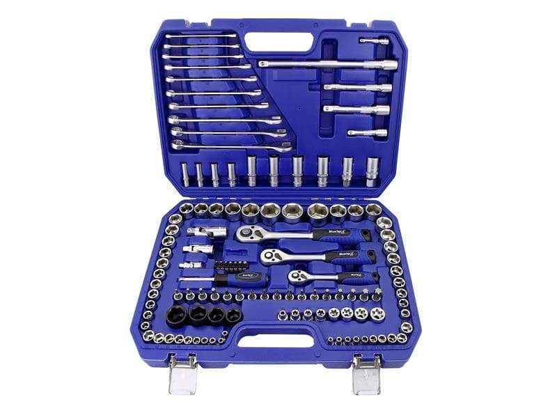 Bluespot Tools 1583 1/2In 3/8In & 1/4In Metric Socket Set 120 Piece
