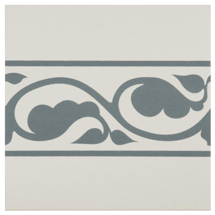 Original Style Odyssey Primo Moroccan Border Denim on Dover White 15x15cm