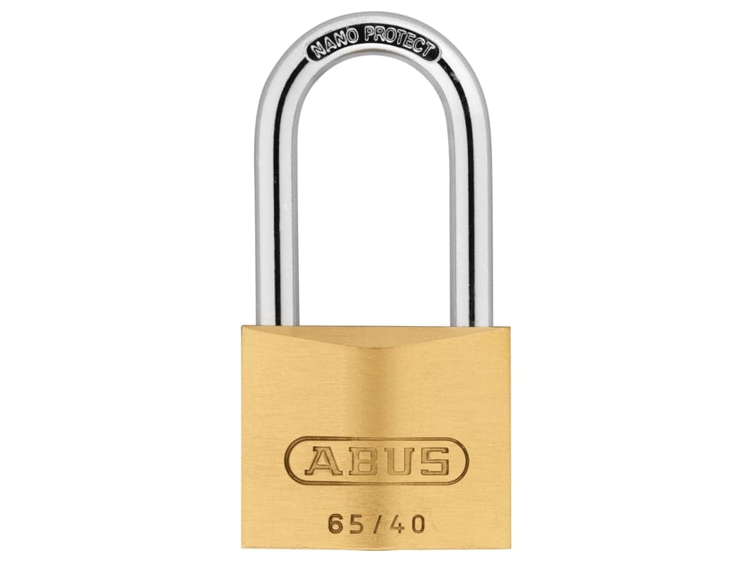 ABUS Mechanical 65/40mm Brass Padlock 40mm Long Shackle Keyed Alike 6404 10012012-01