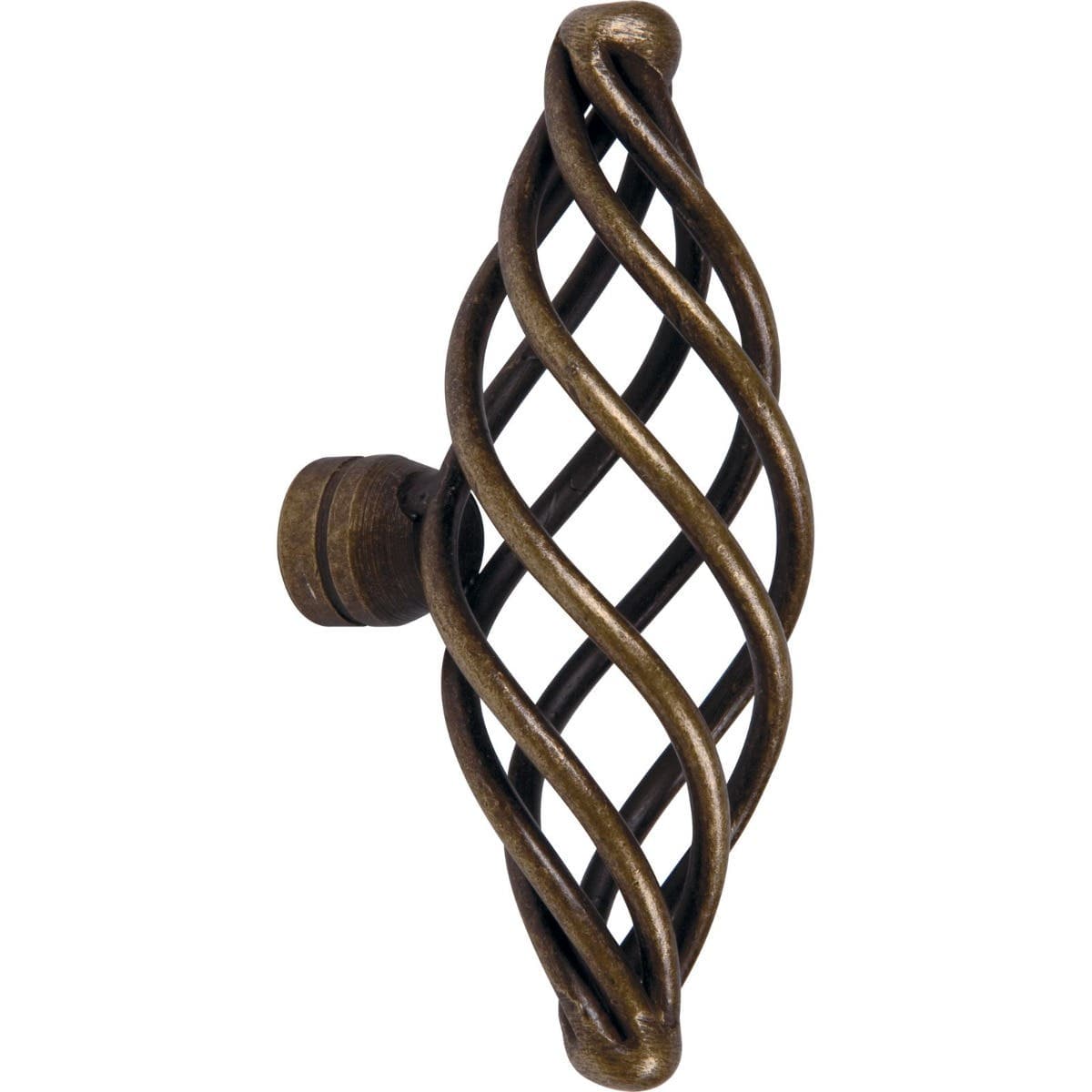 Twisted Cage Cabinet Knob - Brass - 76mm - Elite Knobs & Handles