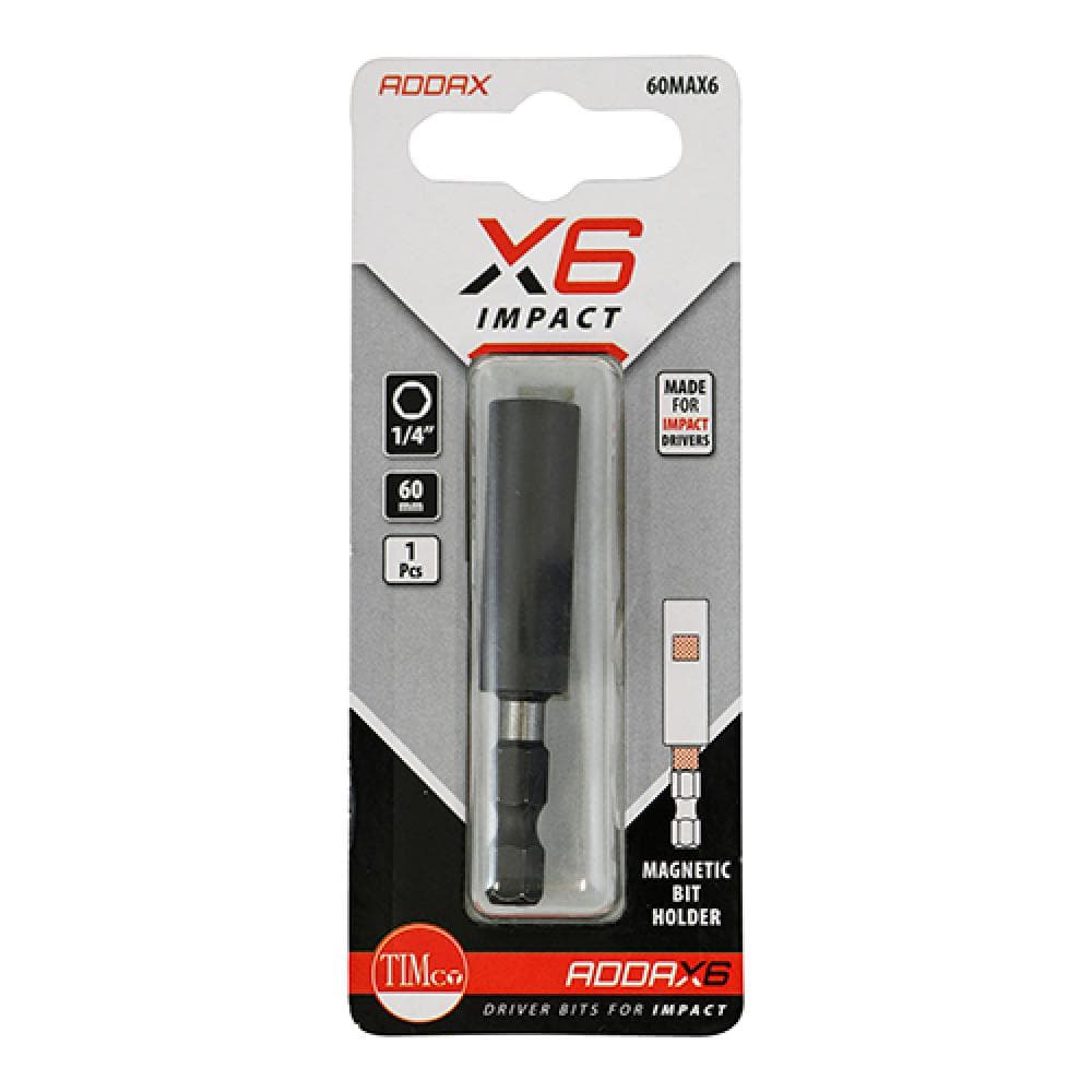 Timco 60MAX6 Magnetic Bit Holder 1/4 X 60 Blister Pack 1