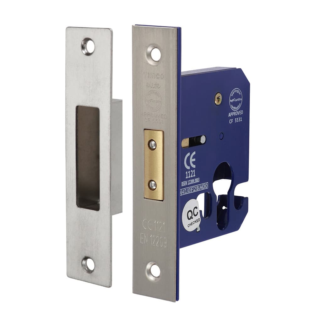 Timco 675513 Euro Deadlock - Satin Nickel 66Mm Box 1