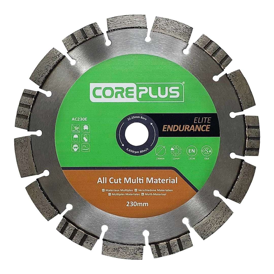 Coreplus CORDBAC230E All Cut Multi Material Elite Endurance Diamond Blades 230Mm (Box Of 1)