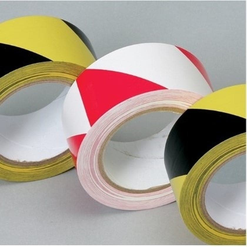 Self Adhesive Hazard Tape 33m x 50mm Black/Yellow