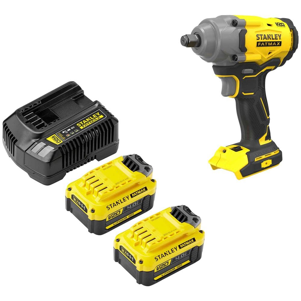 Stanley Fatmax V20 SFMCF920 18v Cordless Brushless Mid Torque 1/2" Impact Wrench 2 x 4ah Li-ion Charger No Case