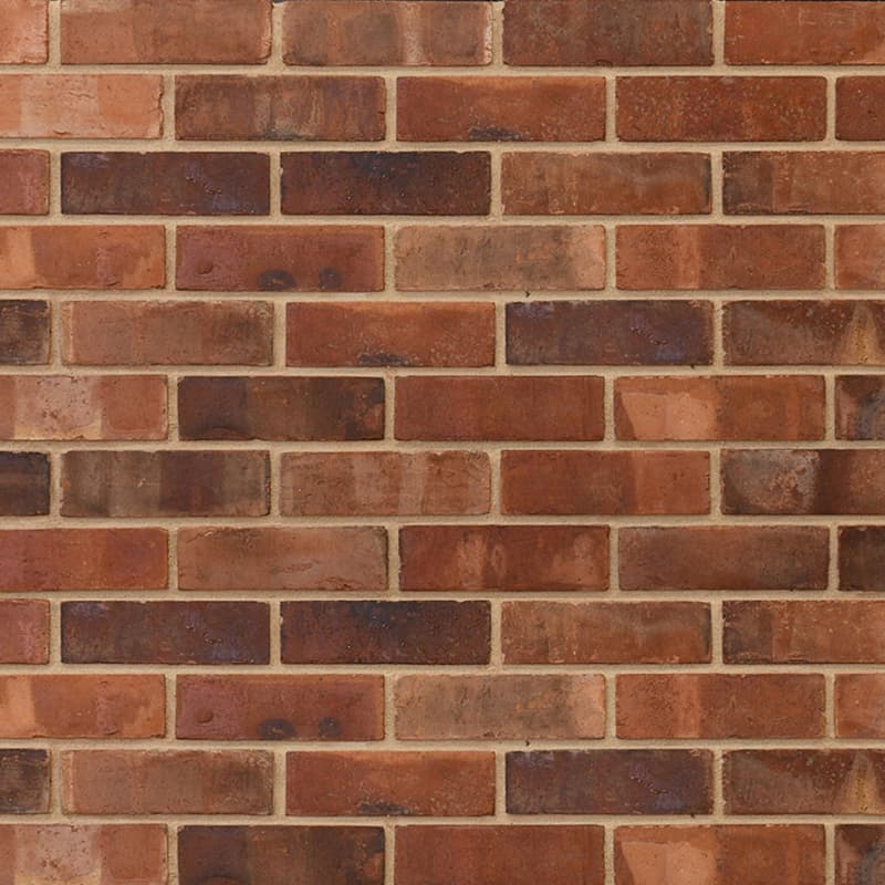 Imperial Bricks Red & Orange Clay Pre War Common Dual Faced Plain Weathered Brick - Pack of 540, Size: 215x102.5x65mm