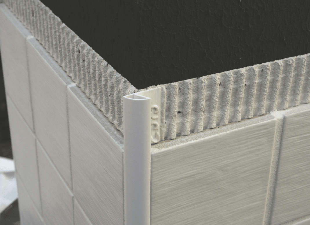 Genesis 10mm White Round Edge Tile Trim ETR108.01