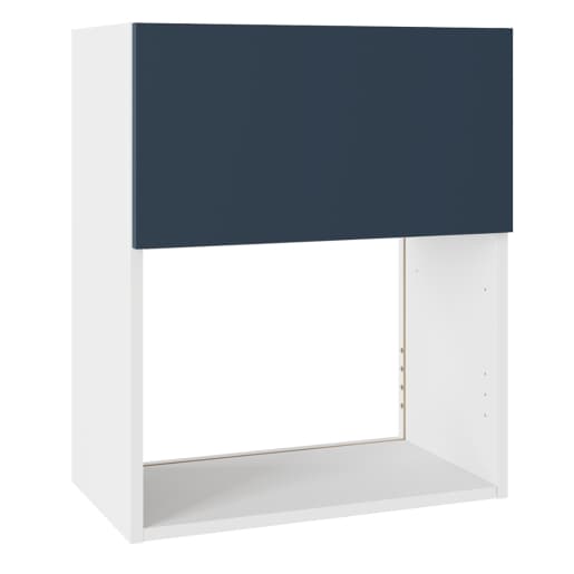 Flatpack 600 Microwave Wall Unit Slab Supermatt Blue