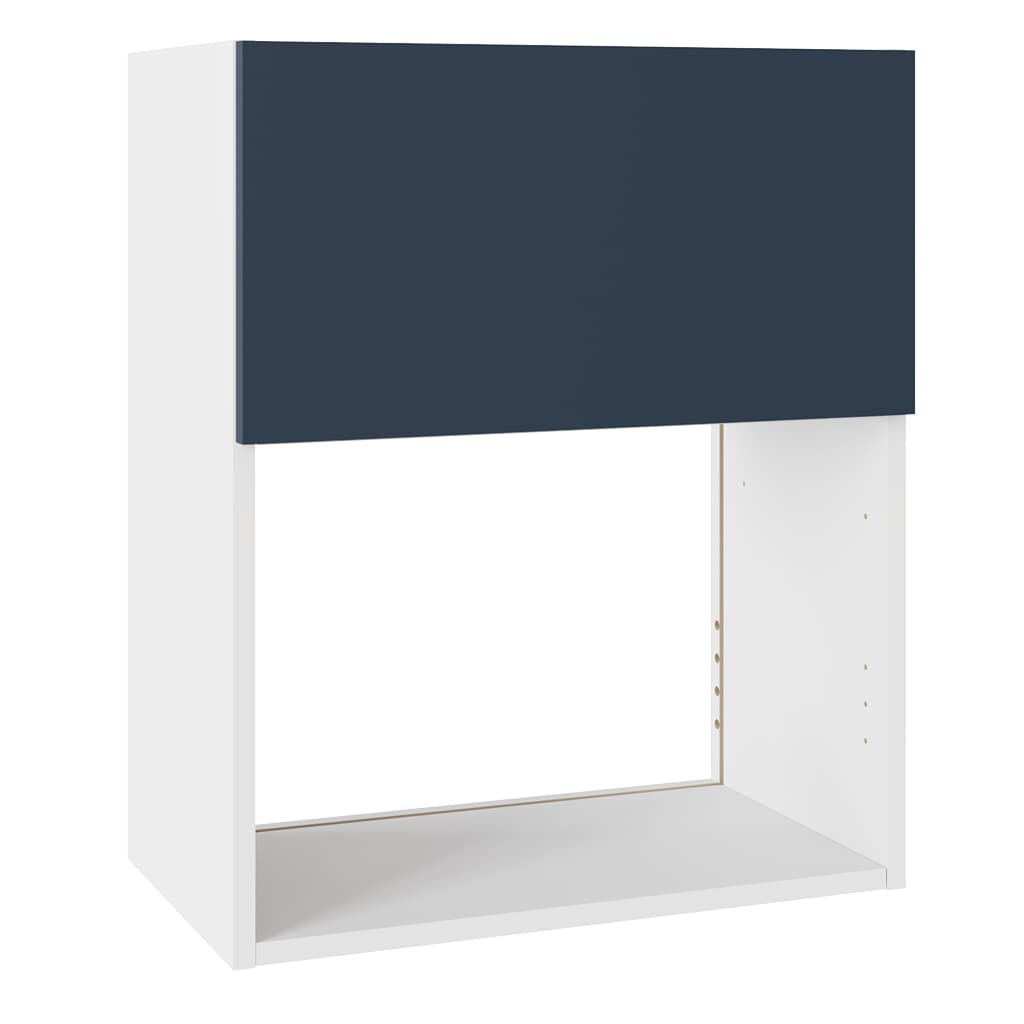 Flatpack 600 Microwave Wall Unit Slab Supermatt Blue