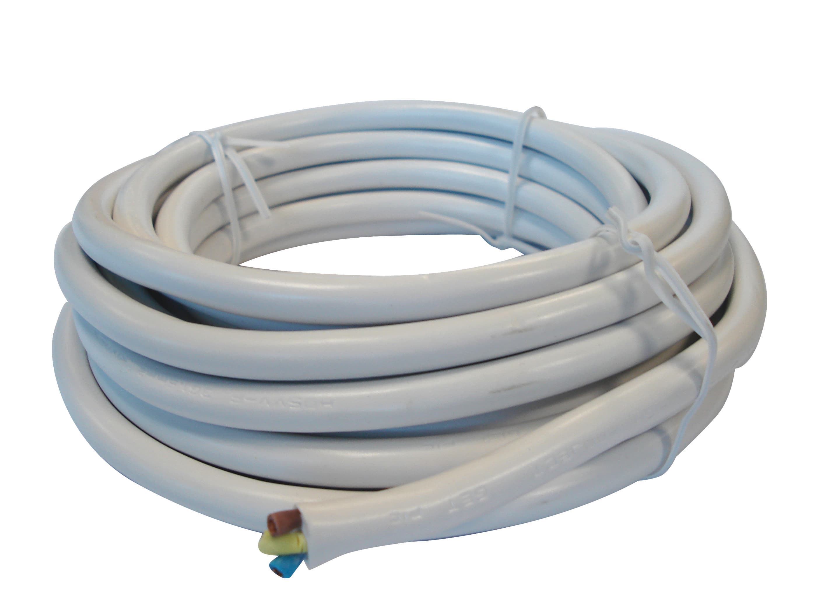 4TRADE 3183Y 1.5mm 3CORE Flex Cable White 5m