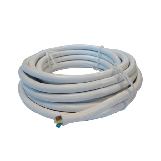 4TRADE 3183Y 1.5mm 3CORE Flex Cable White 5m