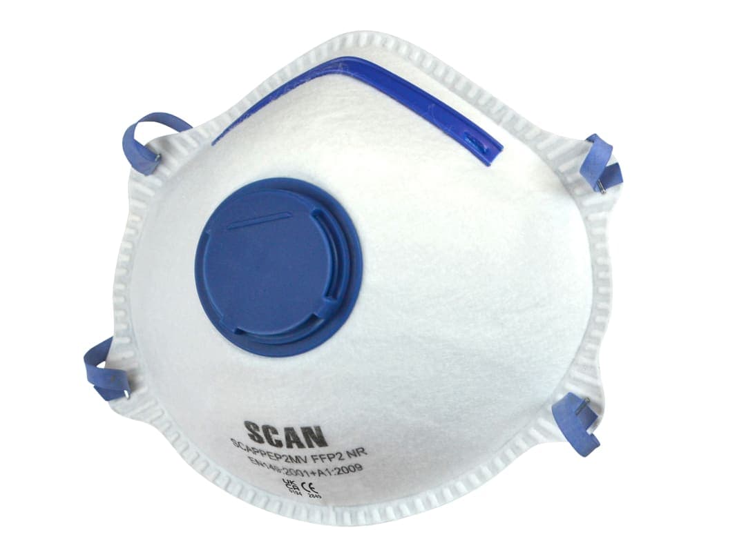 Scan Moulded Disposable Mask Valved FFP2 Protection (Pack 3) DTC3M-F-3