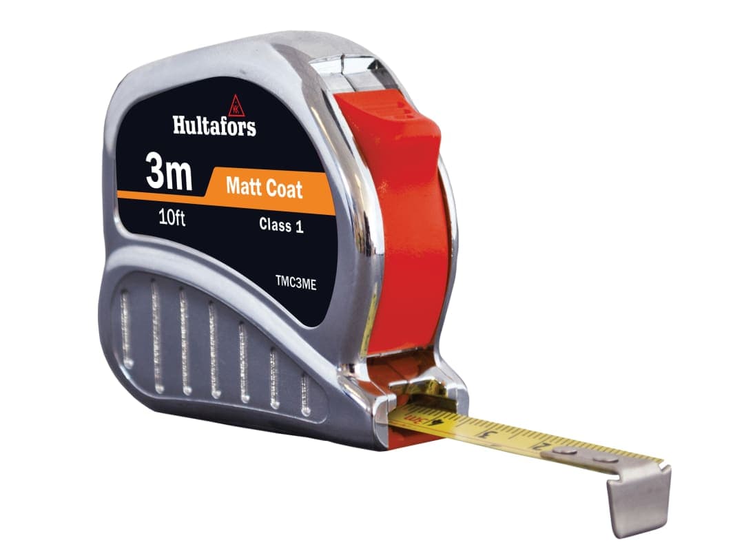Hultafors TM3ME Chrome Tri-Matic Pocket Tape 3m/10ft (Width 13mm) 368013