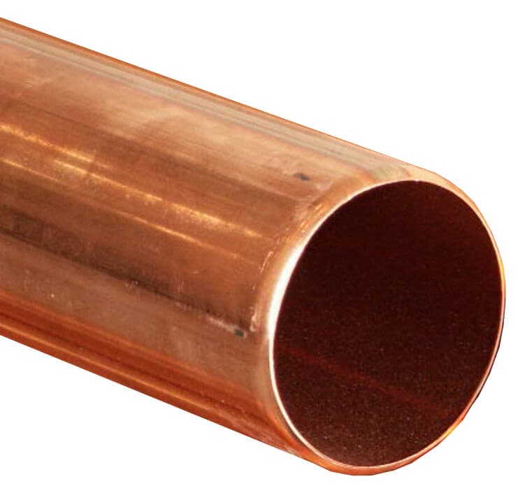 Copper Round Downpipe - 80mm x 2.4mtr Length