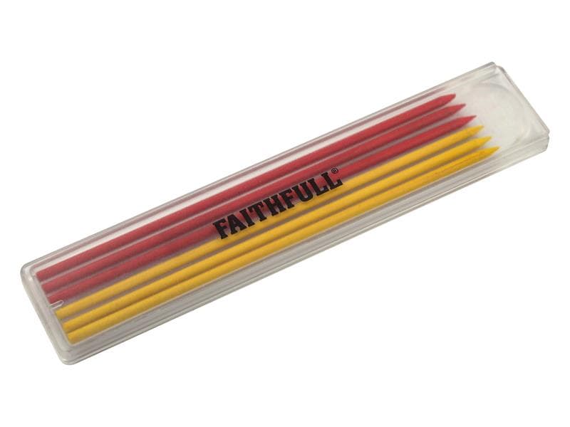 Faithfull EBPL62205 Mixed Pencil Marking Refill Pack 6 Piece