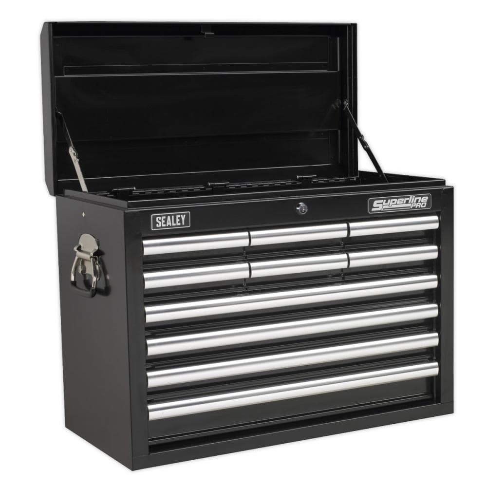 Sealey AP33109B Topchest 10 Drawer With Ball-Bearing Slides - Black