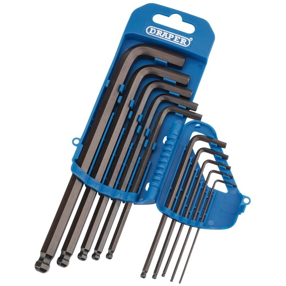 Draper 33716 Imperial Hex. And Ball End Hex. Key Set (10 Piece) per set