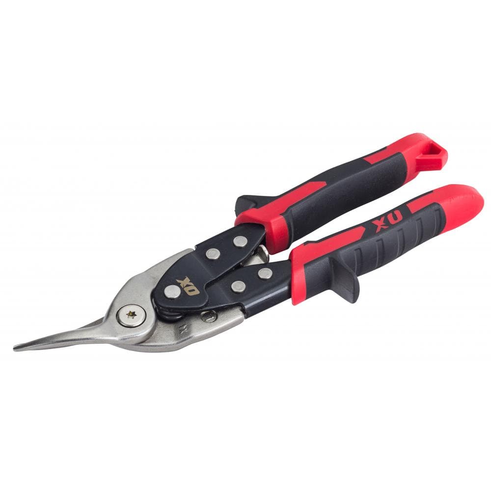 Ox Tools OX-P232801 Ox Pro Heavy Duty Aviation Snips Left Cut (Red) EA