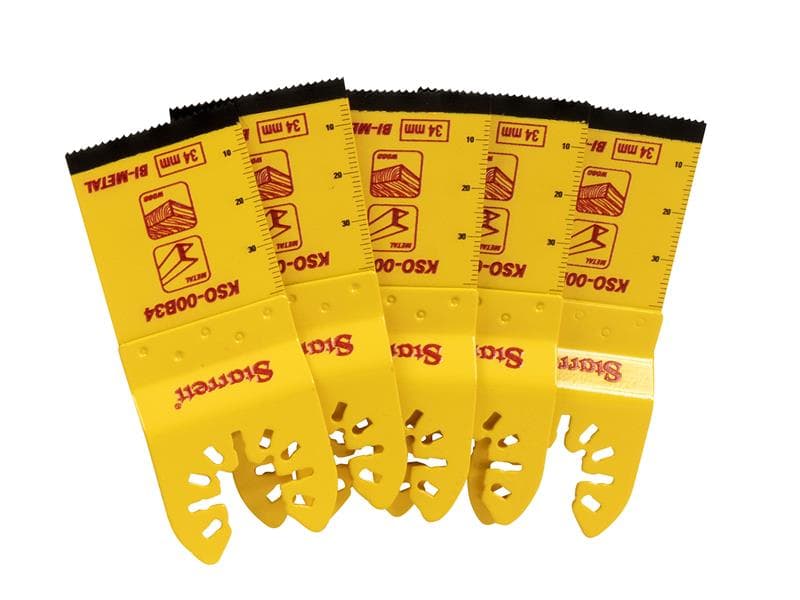 Starrett KSO-00B34-5 Kso-00B34-5 Plunge Bi-Metal Oscillating Blade 40 X 34Mm X 18 Tpi Pack Of 5