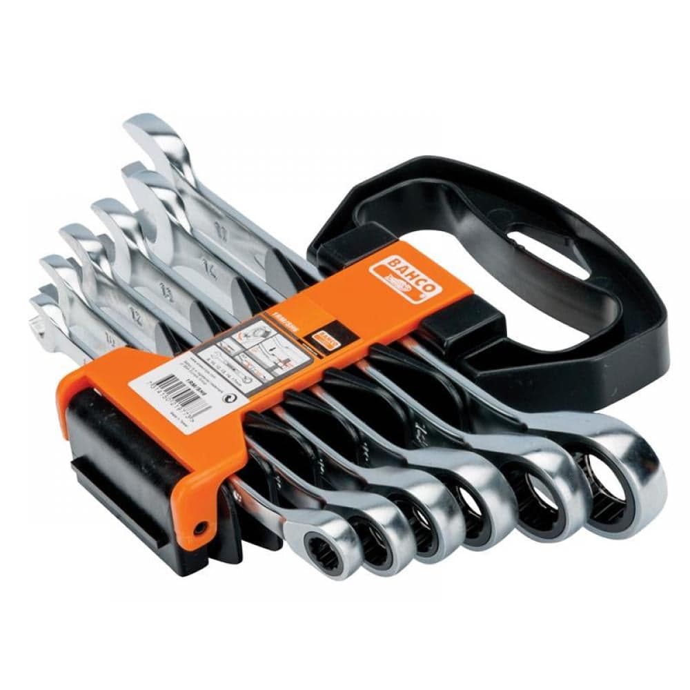 Bahco 1RM/SH6 1Rm Ratcheting Combination Wrench Set 6 Piece
