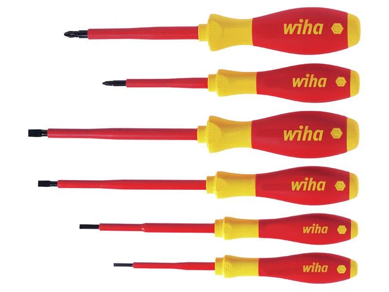 Wiha 25477 Softfinish® Electric Sl/Pz Screwdriver Set 6 Piece