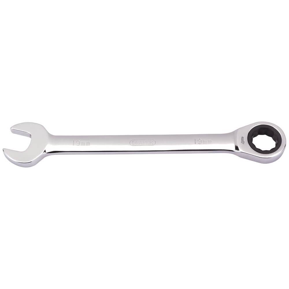 Draper 31018 Metric Ratcheting Combination Spanner 19Mm each 1