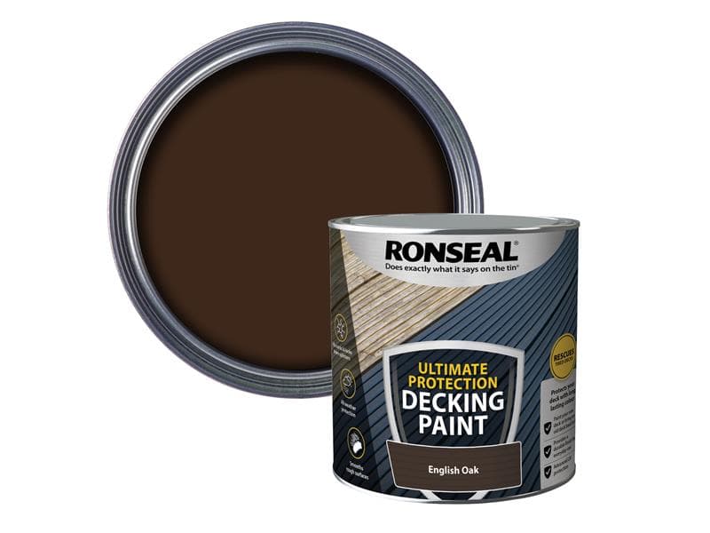 Ronseal 39148 Ultimate Protection Decking Paint English Oak 2.5 Litre